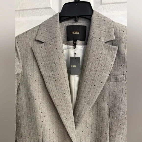 Vafil Rhinestone Suit Jacket